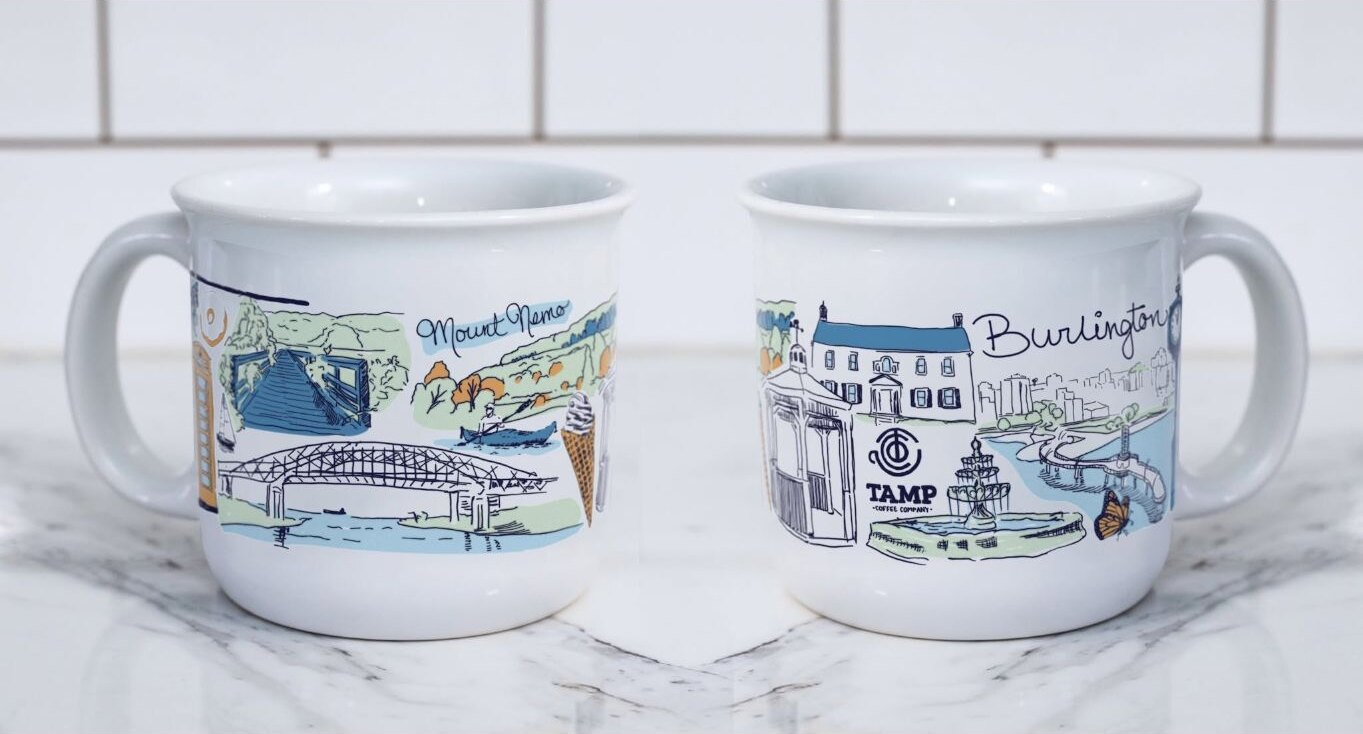 The Burlington Mug collaboration by Artist Ashley Ann