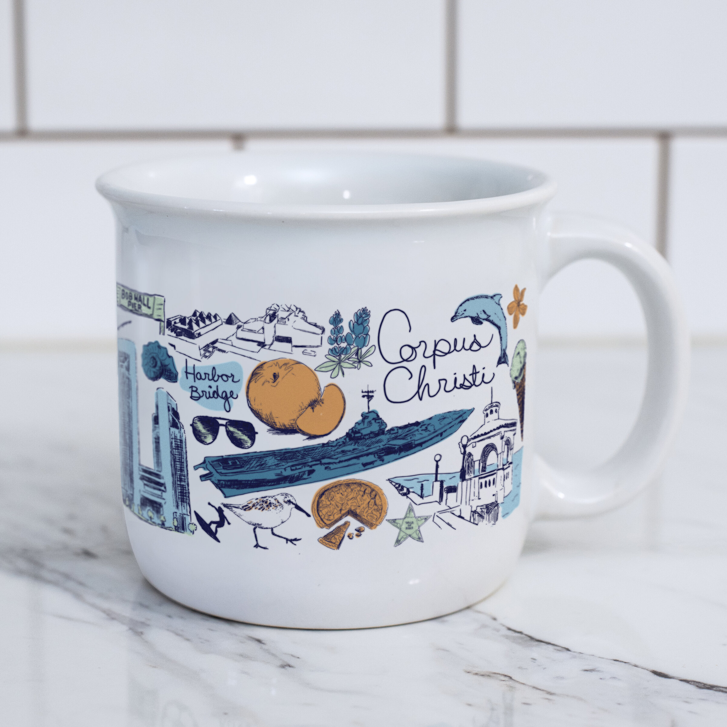 The Corpus Christi Mug collaboration by Artist Ashley Ann
