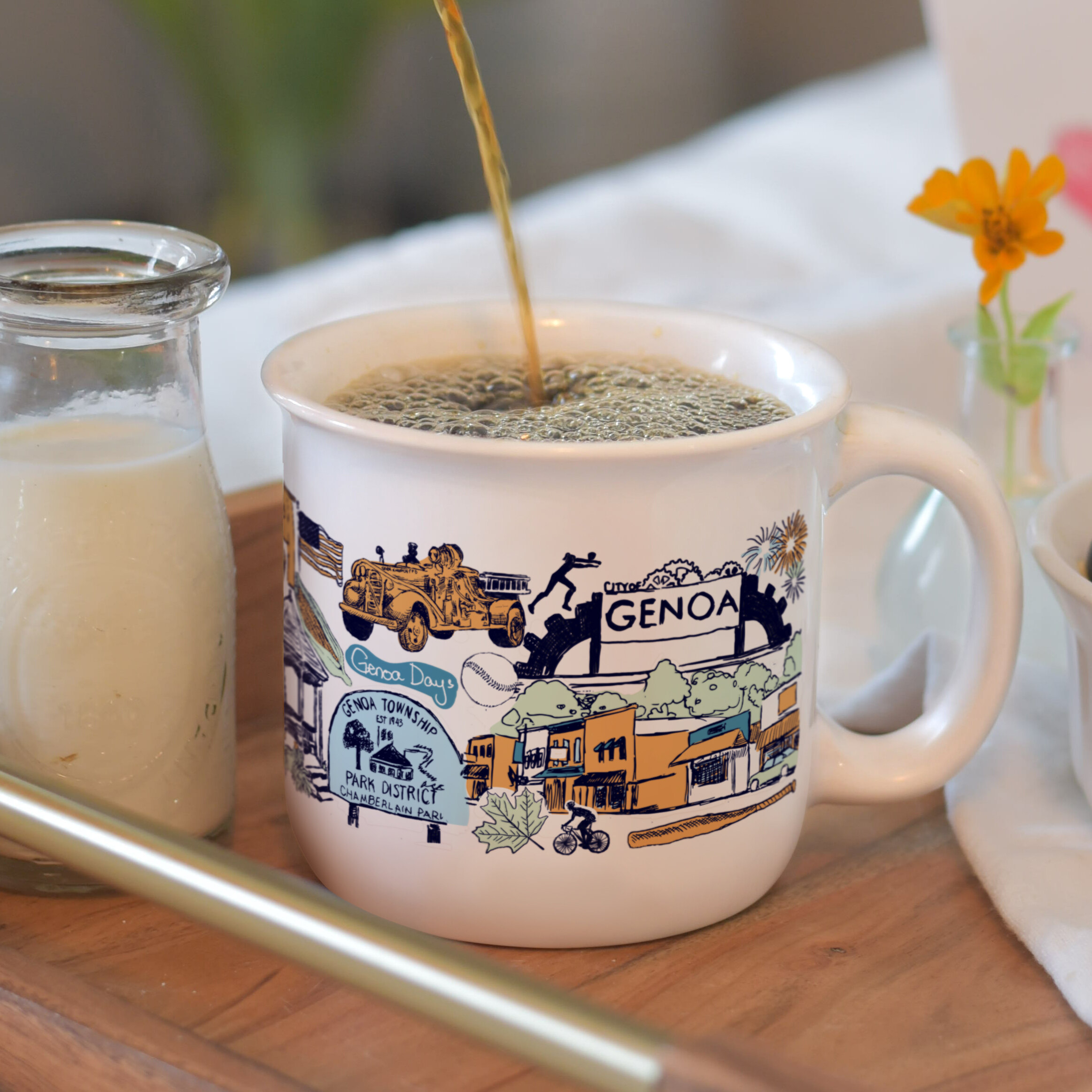 The Genoa Mug collaboration by Artist Ashley Ann