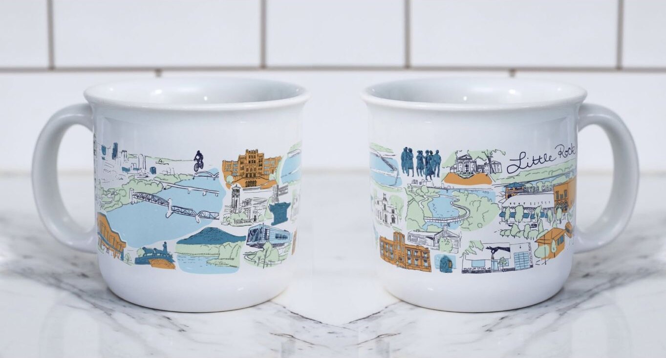 The Little Rock Mug collaboration by Artist Ashley Ann
