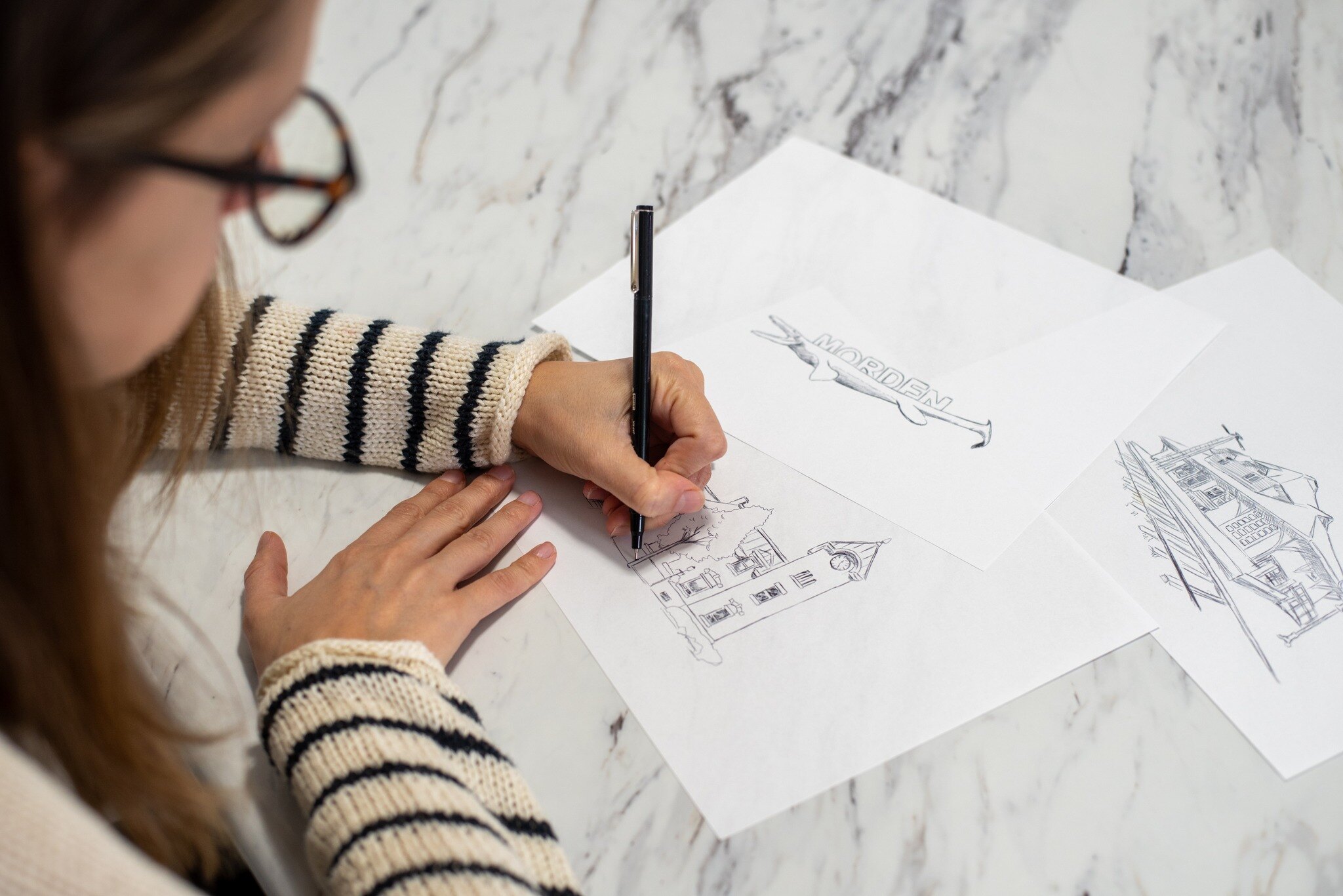 Artist Ashley Ann’s hand-drawn process for The Morden Mug