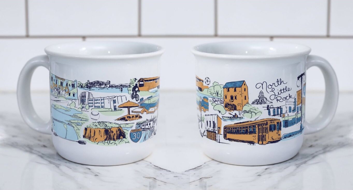 The North Little Rock Mug collaboration by Artist Ashley Ann