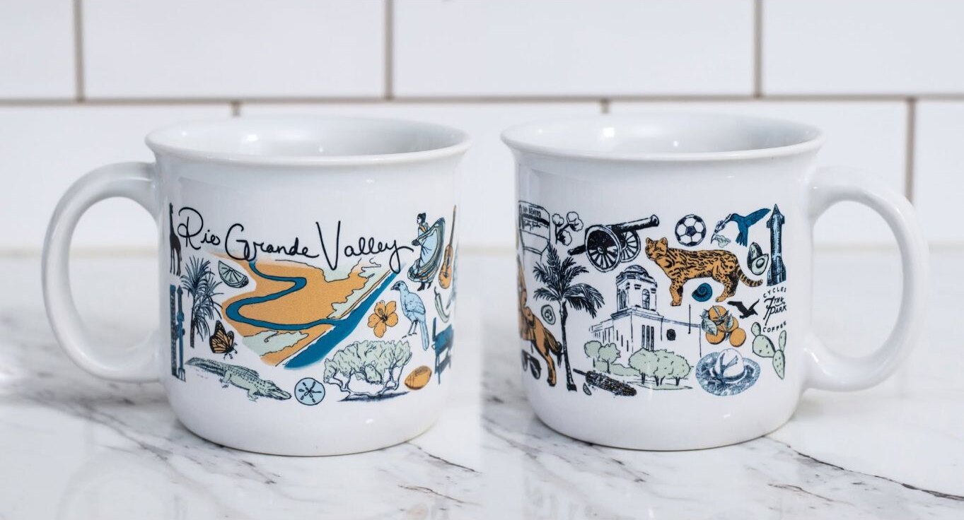 The Rio Grande Valley Mug collaboration by Artist Ashley Ann