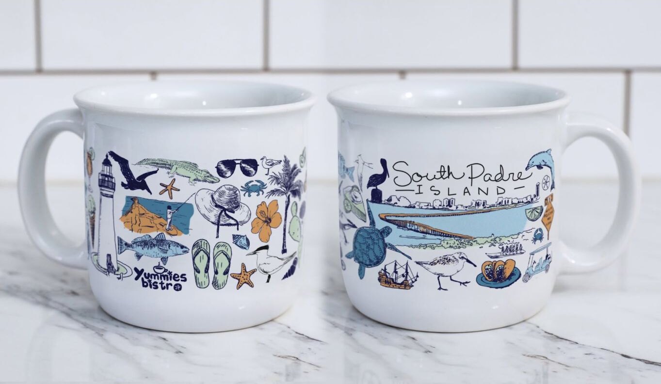 The South Padre Island Mug collaboration by Artist Ashley Ann