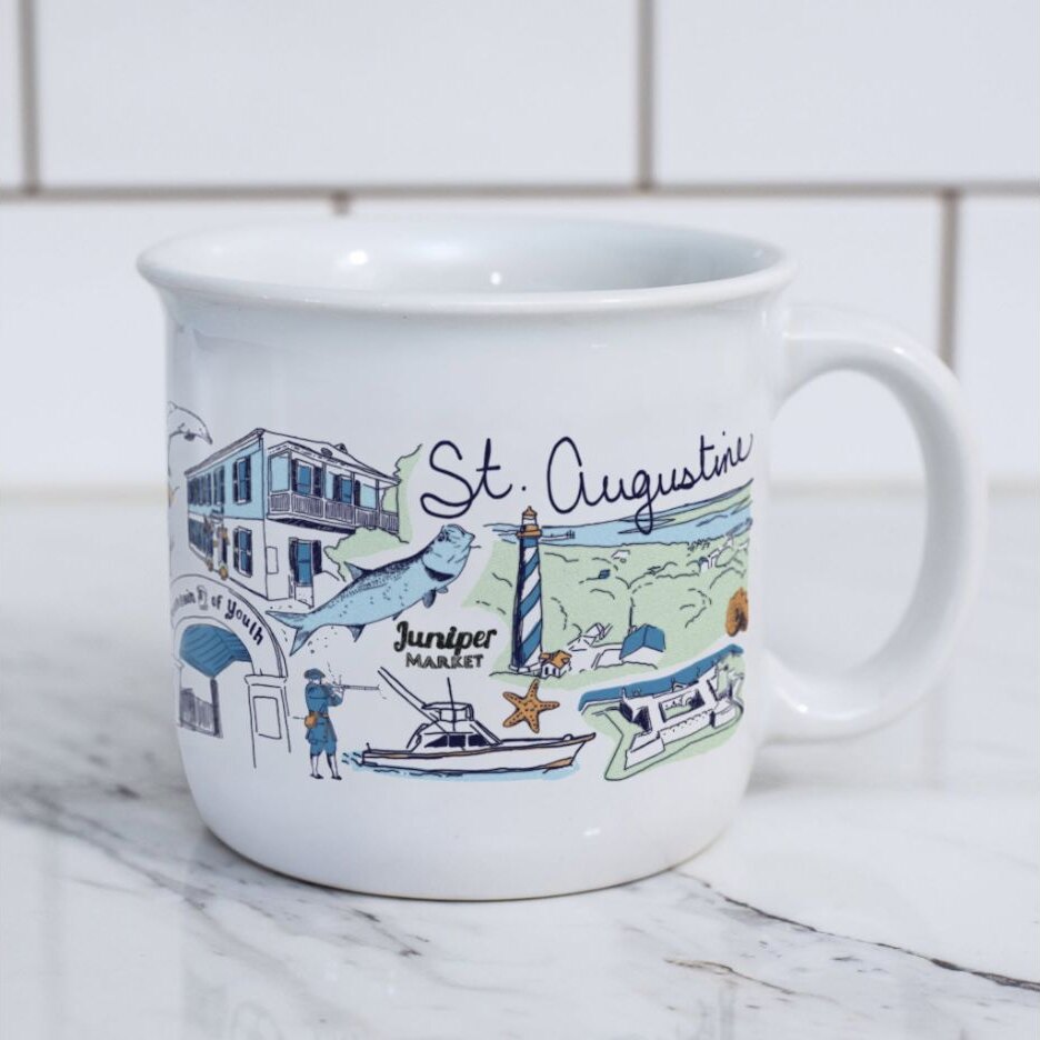 The St. Augustine Mug collaboration by Artist Ashley Ann